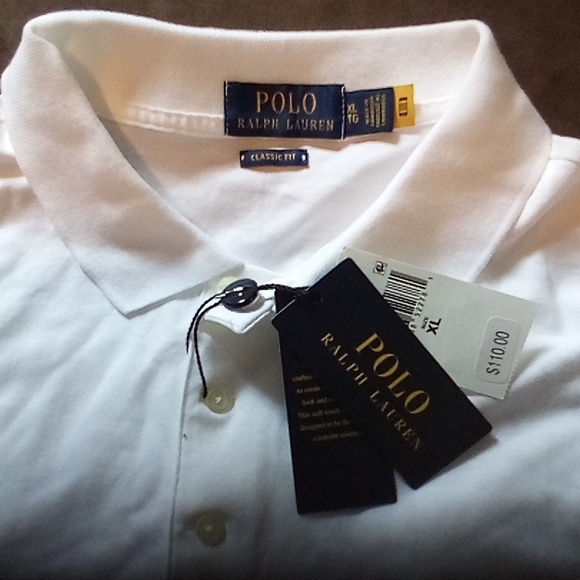 Polo Ralph Lauren classic fit white polos size XL new with tags! - Picture 2 of 3